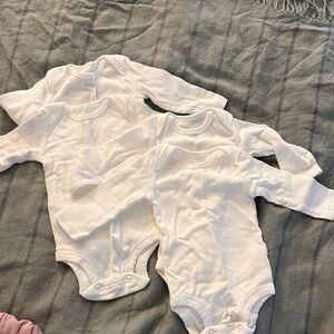 Carter's White Long-Sleeve Baby One-Pieces Set
